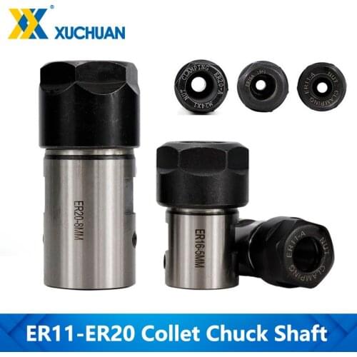 1pc ER11 ER16 ER20 4mm 5mm 6mm 6.35mm 8mm 10mm 12mm 14mm 16mm Collet Chuck Shaft Lathe Tools Spindle Extension Rod Milling Cutt
