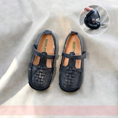 Kids shoes Childrens sneakers Geniune Leather shoes 2021 spring and autumn new childrens sports shoes white shoes