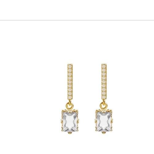 Personality Geometry Diamond Drop Long Earrings Fashion Jewelry