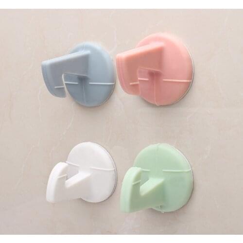1 Pc Door Stopper Silicone Suction Touch Toilet Wall Absorption Punching Hook Door Anti-collision