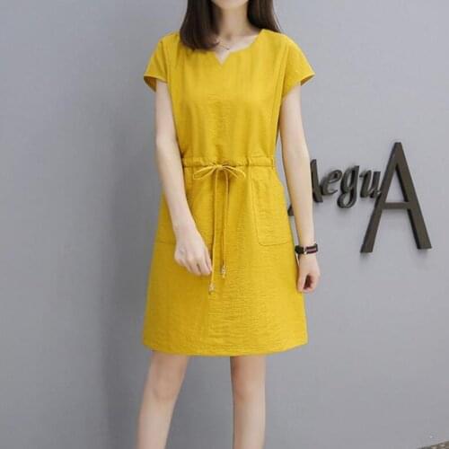 HFSHy Solid Summer Dresses