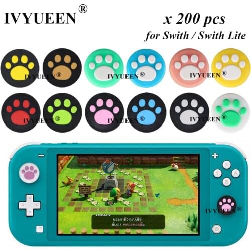 IVYUEEN 200 PCS for Nintendo Switch Lite NS JoyCon Controller Analog Thumb Sticks Grips Cover Caps for NintendoSwitch Joy Con