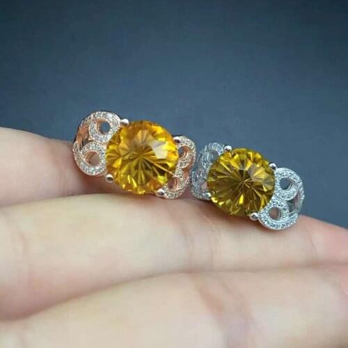 KJJEAXCMY Colorful jewelry C fireworks, Huang Shuijing, 925 silver ornaments, wholesale ornaments, womens rings new Rose gold p