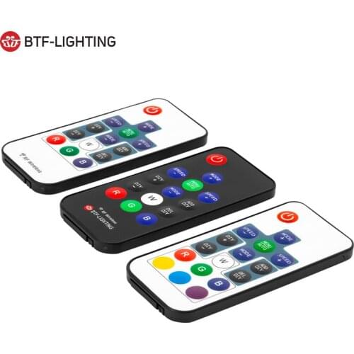 WS2811 WS2812B Controller 3key 14key 17key 21key Remote RF Wireless Mini 3pin SM JST Controller for RGB Led Strip Light DC5V-24V