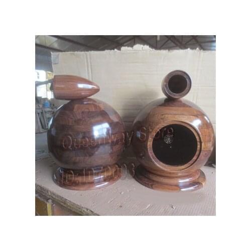 L-193 HiFi Empty Speakers Cabinet Black walnut real wood 2 way Round speaker case/classic/cabinet 400 spherical speaker box