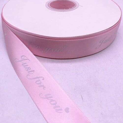 5yards 10 20 25 38mm Printed "just for you" Polyester Ribbons for Wedding Christmas Party Decorations DIY Bow Craft Ribbons #02