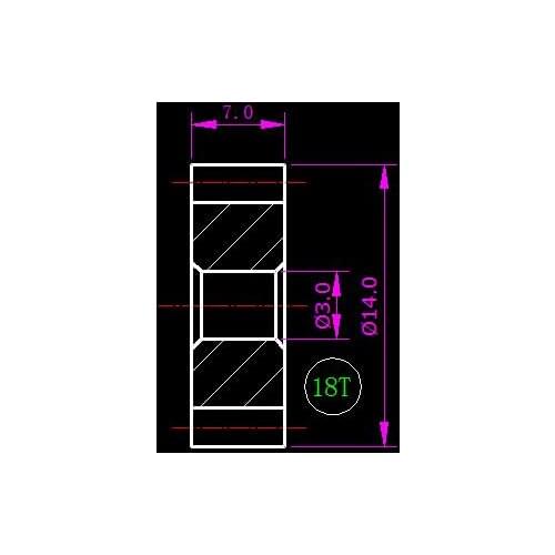 3 pcs Planetary gear Material: SC45/18 Teeth