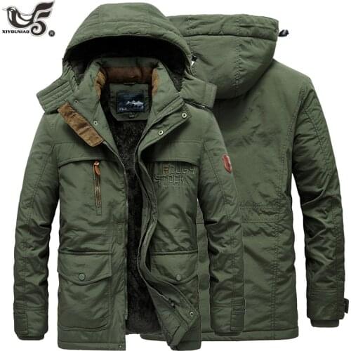 New Fur Collar Hooded Men Winter Jacket Warm Wool Liner Man Jackets and Coats outwear snow windbreaker Male Parka overcoats