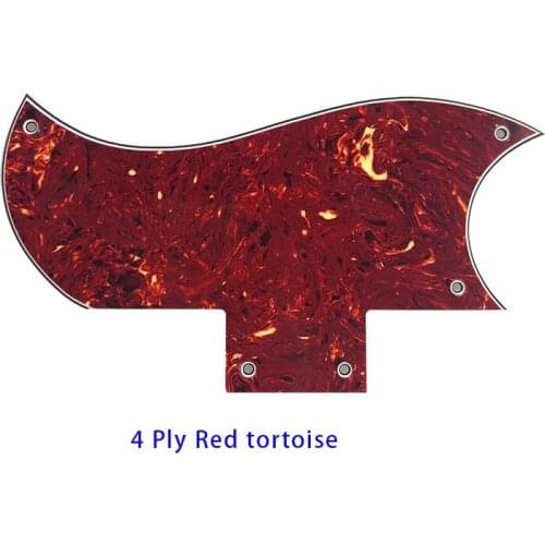 Pleroo Guitar parts left handed Pickguards suit for Gibson SG 61 Guitar Scratch Plate 5 Screw Holes soporte Electric guitarra