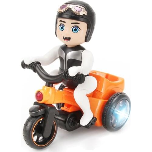 2020 New Children Stunt Electric Tricycle Chargeable Toy Car with Light Effects Rotating Super Trick