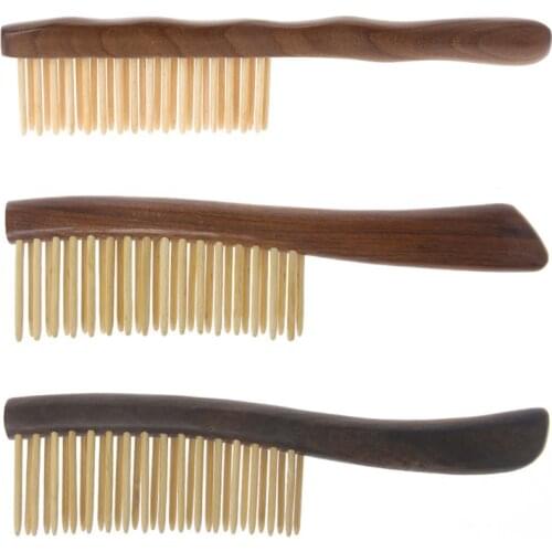 Natural Sandalwood Hair Comb Handmade Wooden Comb Detangling Wide Tooth Comb