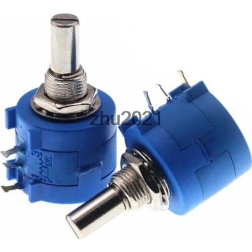 3590S-2-103L 102L 502L 503L 500R1K5K10K50K Adjustable Rotary Shaft Audio Taper Potentiometer Replacement