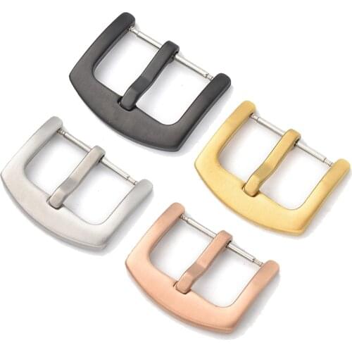 16mm 18mm 20mm 22mm 24mm 26mm Stainless Steel Pin Buckle Watchband Men Women Solid Metal Watch Band Strap Clasp Accessories