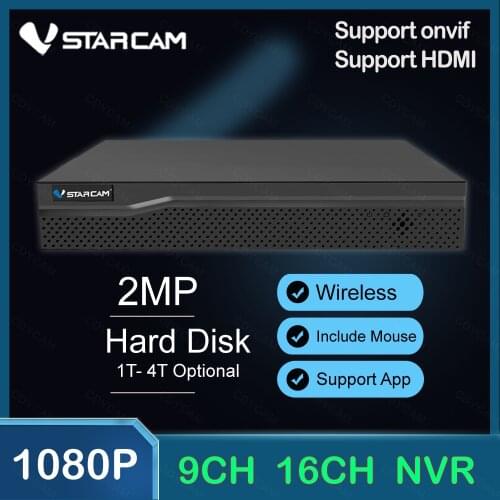 VStarcam 9CH NVR With Hard Disk Audio input 9 Channel Network Video Recorder Onvif 2.4 for IP camera Security System N8209