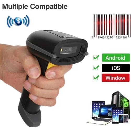 Portable mini Bluetooth Wireless bar code Scanner 1D Barcode reader handheld mobile scanner Android iOS iPad phone and Computer