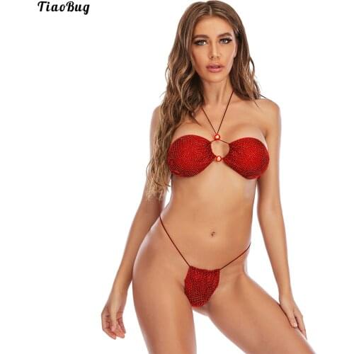 TiaoBug Swimwear With Rhinestones