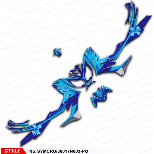 Aftermarket Vinyl Wraps Kit Vehicle Stickers for SYM Cruisym 300 2017 2018 2019 2020, Style No. SYMCRUi30017N003-PO