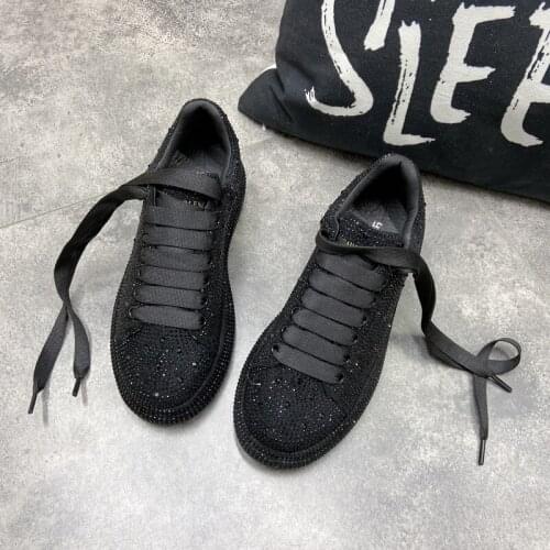 2021 spring and autumn new Korean fashion full rhinestone platform womens shoes with increased inner sports casual shoes