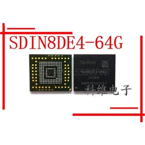 1PCS 2PCS 5PCS 10PCS SDIN8DE4-64G BGA-153 SDIN8DE4-64 BGA153 8DE4-64G EMMC 64GB flash chip New Good Quality