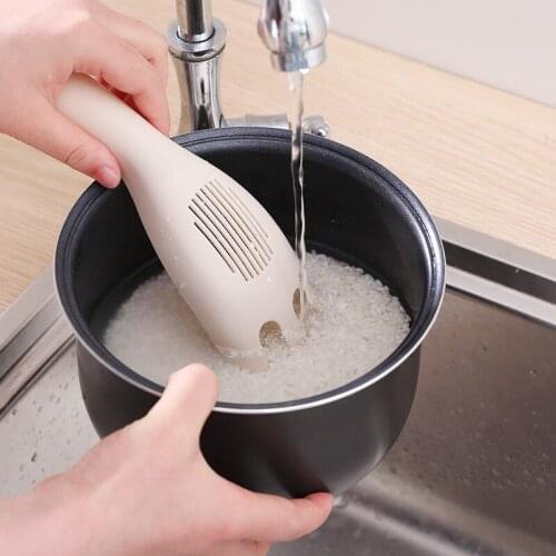 1pc Durable Rice Sieve Washing Spoon Plate Colanders Filters Strainer Kitchen Gadgets Utensil Tools Accessories Supplies
