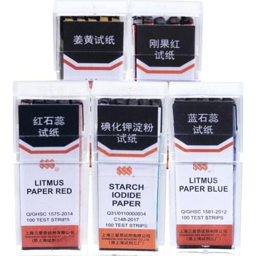 10 boxes/pack Potassium iodide starch Paper Endicator Lab Test Paper Litmus Red/Blue
