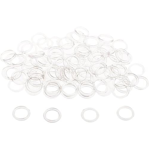 100 X Clear Nylon Bra Strap Adjuster Slider O Ring Lingerie DIY Sewing Craft