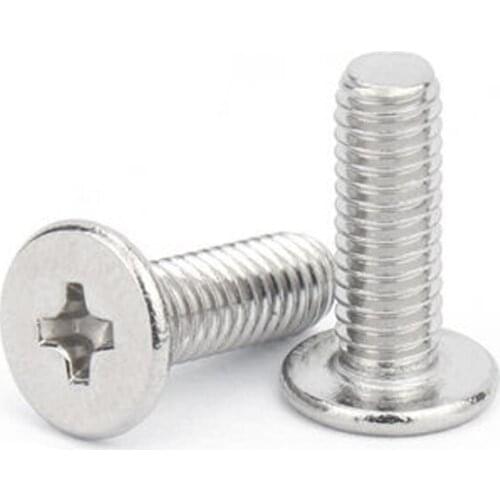 31pcs M4 304 stainless steel Phillips CM ultra-thin head screws bolts cross flat header screw mechanical bolt 5mm-30mm length