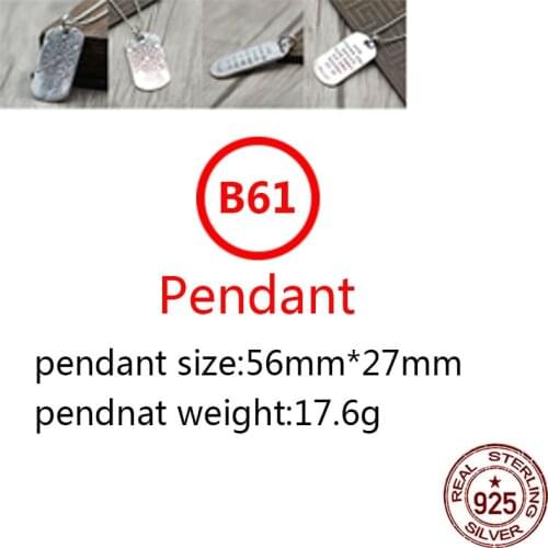 B61 925 sterling silver pendant retro personality cross letter wild pendant punk hip-hop style gift for friends 2020 new hot