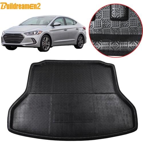 Buildreamen2 For Hyundai Elantra Avante Car Styling Tail Trunk Mat Floor Carpet Cargo Pad Tray Boot Liner Mud 2016 2017 2018