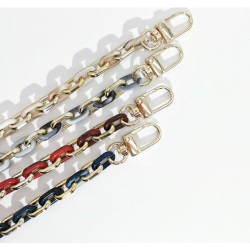 Fashion Leopard Print Resin Splicing Glasses Chain Masks Chains For Women Retro Metal Acrylic Thick Sungalsses Lanyards Necklace