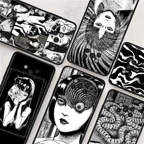 Funda Capa For Xiaomi Poco X3 NFC M3 Pro 5G F1 F3 Case Phone Shell Back Cover Horror Comic Junji Ito Tomie Tees TPU Soft Coque