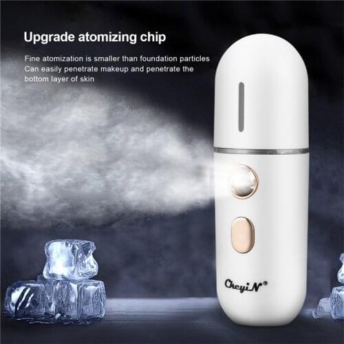 CkeyiN Mini Portable Nano Face Steamer Mist Facial Sprayer Moisturizer Humidifier Moisturizing Beauty Instruments Face Skin Care