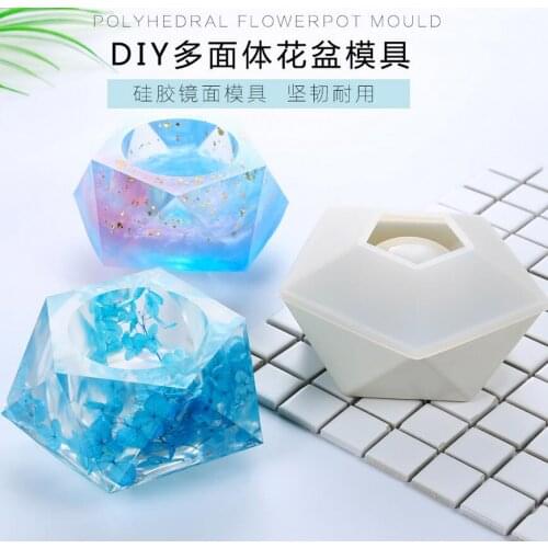 Art Flower Pot Silicone Dried Flower Resin Decorative Craft Mold DIY Mould For Plant Decorating Succulent Plants Silicone Mold