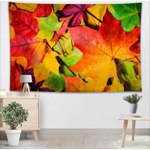 Custom Green Leaves tapestry wall hanging tapestry home decoration rectangle bedroom wall art tapestry 140X250cm