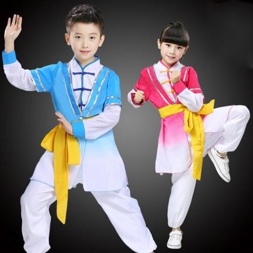Boy Tae Kwon Do Kids Wushu Boy Chinese Traditional Clothing China Kungfu Suit Kung Fu Uniforms for Girls China Kungfu Costumes