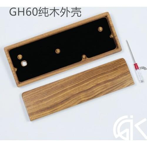Gh60 Poker 60% Keyboard Wood Case Shell Faceu Frame Black Walnut Wood Scented RoseWood GH60 Case Rosewood Zebar Wood Dz60 Case
