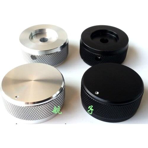 KYYSLB 35x16mm Solid Aluminum Alloy Knob Potentiometer Volume Knob Audio Power Amplifier Chassis Knurled Knob