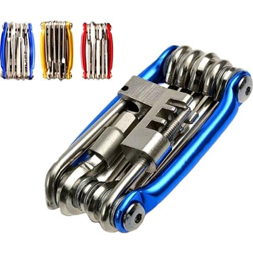 10-In-1-Kit-Set Mini Repair Pocket Folding Tool Screwdriver Bicycle Moutain Road Bike MTB Cycling Multi Repair Tools Kit Wrench