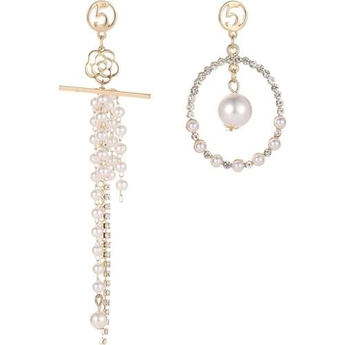 New fashion pearl big circle earrings exaggerated pearl Drop earrings ladies wedding party irregular geometric jewelry gift