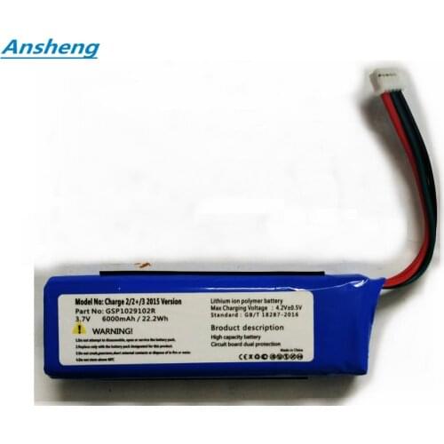 Original GSP1029102R 6000mAh Replacement Battery For JBL Charge 2 Plus Charge 2+ charge 3 2015 Version P763098 Batteries