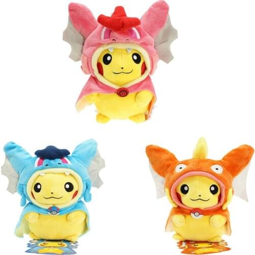 Original Pokemon Cosplay Pikachu Custome Plush 28cm PP Cotton Stuffed Animal Toy Deroration Dolls Kids Gift