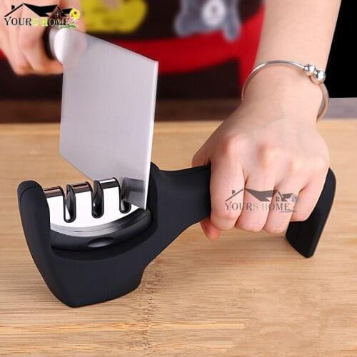 Professional Knife Sharpener Stainless Steel Ceramic Knife Sharpening Stone Tungsten Steel Diamond Sharpener Barware