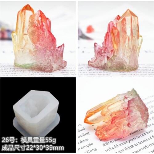 Crystal Shards Silicone Mold Quartz Slice Mold Agate Crystal UV Resin Faux Crystal Making Jewelry Epoxy Resin Silicone Molds