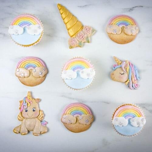 Unicorn Cookie Mould Silicone Mold Fondant Cake Decorating Tools Chocolate Gumpaste Molds, Sugarcraft, Kitchen Gadget