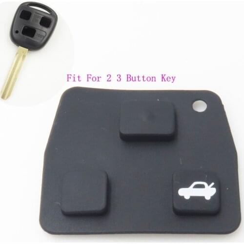 Silicone Rubber Key Pad For Toyota Avensis Corolla Lexus RVA4 2 3 Buttons New Replacement Pad 50pcs/lots
