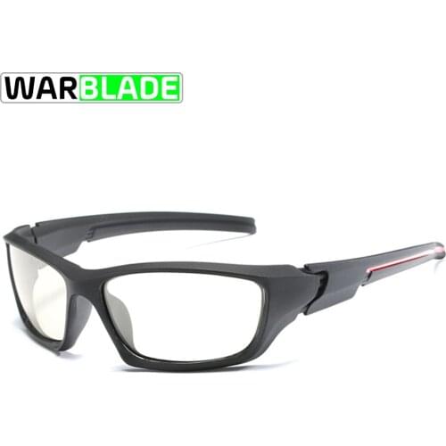 WarBLade Photochromic Polarized Sunglasses Men Cycling Chameleon Discoloration Sun Glasses Bike Square Driving Gafas Ciclismo