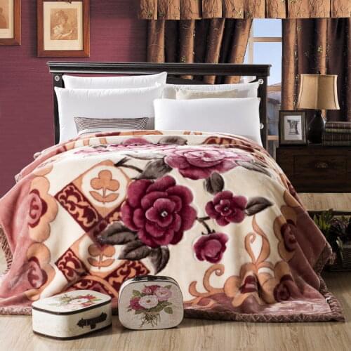 Super soft blanket Chinese style Thickened warm blanket The feeling of wool