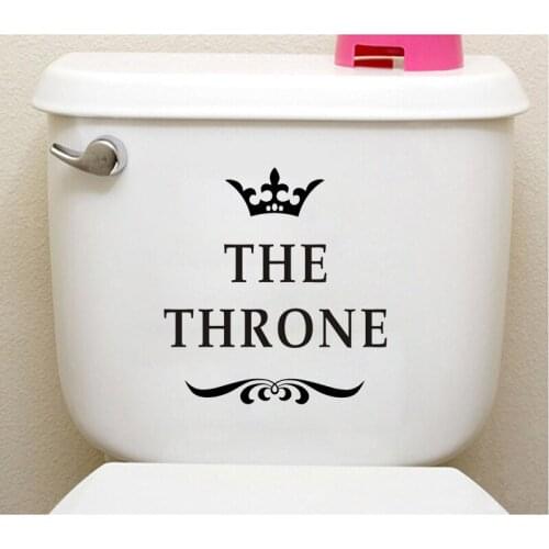 The Throne Funny Interesting Toilet Wall Stickers Art Bathroom Home Decoration Accessorie 20 Choose Color