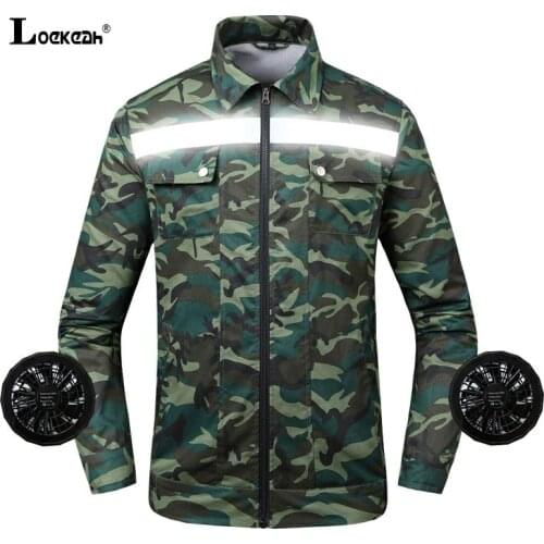 Heatproof Cooling Fan Hiking Jacket High Temperature Outdoor Working Air Conditioning Clothing Welding Tactical Fishing Jackets