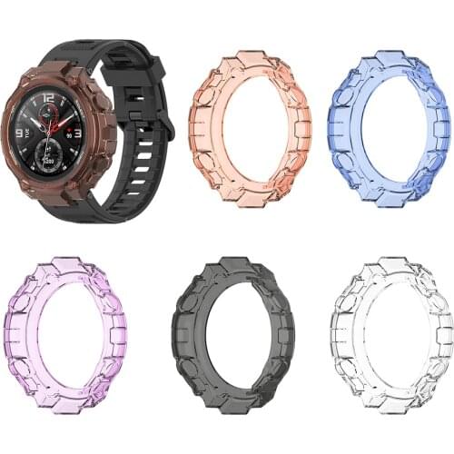 Watch Protective Case with Band Tempered Glass Screen Protector Shell with Band for Huami Amazfit T-Rex PRO/T-Rex